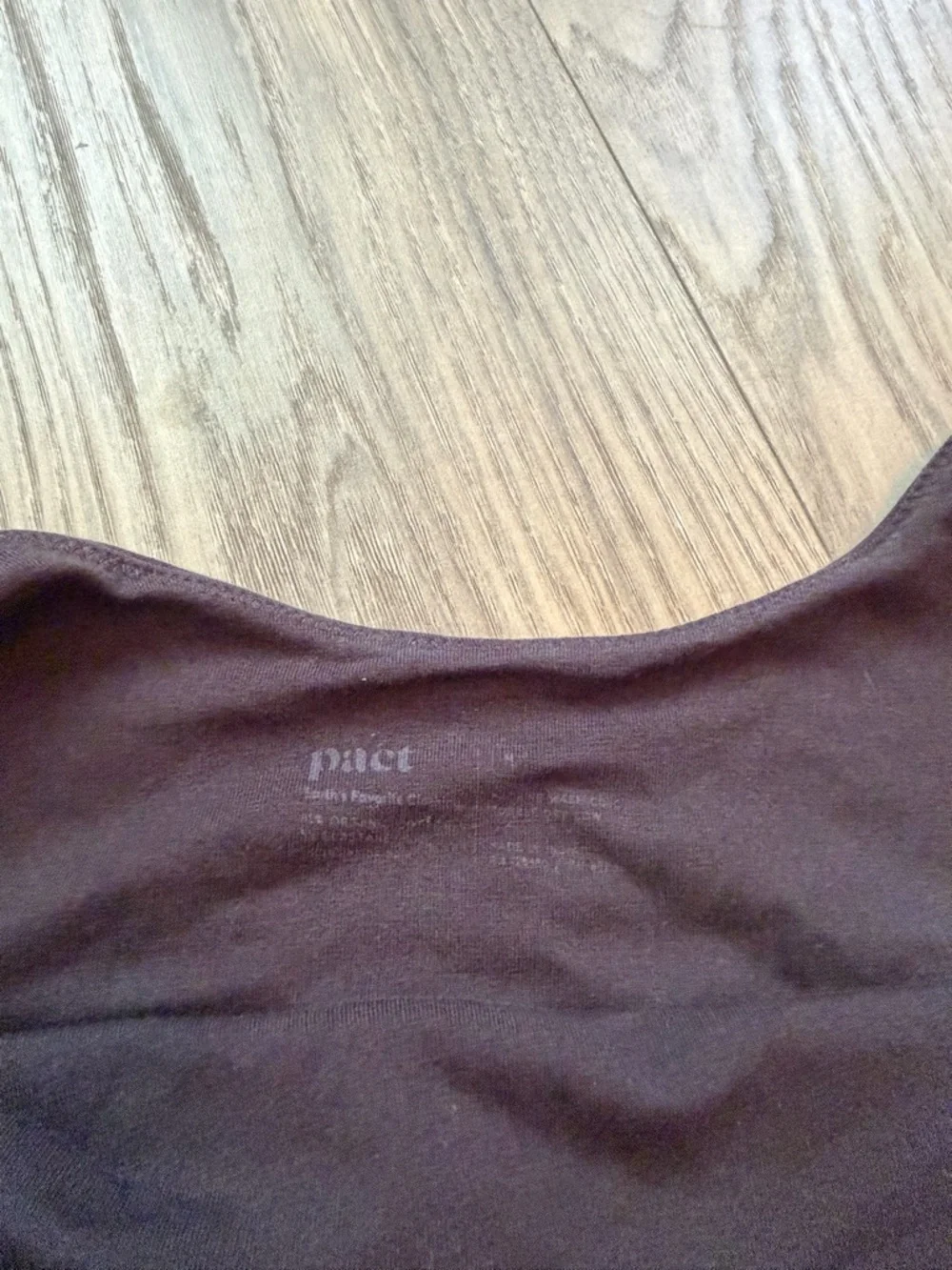 PACT Organic Cotton Black Scoop Neck Bralette - Size Medium - Picture 3 of 4